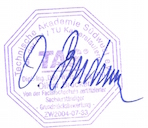 Unterschrift mit Stempel